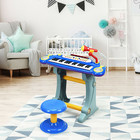 37 Key Electronic Keyboard Kids Toy Piano-blue - Color  Blue