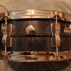 Ludwig Acrolite Black Galaxy 5x14 Snare Drum Percussion Drums  With Case
