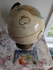 Vintage Replogle 12  Diameter Tan Globe World Classic Series Raised Relief 