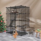4-tier Cat Cage Enclosre Cat Crate Ferret Cage Cat Kennel Playpen W  Hammock