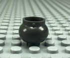 Lego Minifig Cooking Pot - Small With Handle Holders - Pearl Dark Gray -  x1  
