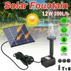 1 2w For Hummingbird Bath  Small Pond And Fish Tank Solar Fountain Water Pump