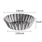Dicunoy 30 Pcs Egg Tart Mold For Baking  3 8 Inch Inches  Silver