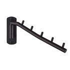  Folding Clothes Hanger Rack  Stainless Steel Swing Arm Hook Holder  1 Black