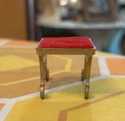 Vintage Ideal Petite Princess Bathroom Vanity Stool Dollhouse Furniture 1960s