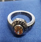 High School Class Ring 2025  925 Silver With Oval Gemstone And Custom Engraving