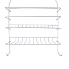 Hanging White Metal Shower Head Caddy Bathroom Storage Bath Shelf Organizer Rack