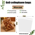 Nobranded 200 Pcs Clear 6  X 9  6x9 Inch  pack Of 200    self Seal  