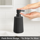 Black Hand Soap Dispenser With No Rust Pump For Bathroom And Kitchen Countertops