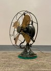 Antique Ge Brass Bell Oscillating Fan With 4-wing Brass Blade Type Aou Form Ad1