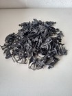 Lot Of   90 Black silver Plastic  Medieval Knights Warriors D d 2in Toys Figures