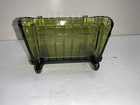 Indiana Glass Vtg Green Cradle Bassinet Baby Shower Candy Nut Trinket 