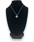 Sterling Silver Necklace Earrings Set Long Chain Sweet Romantic Style Love Heart