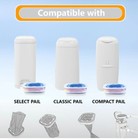  Diaper Pail Refills Bags Compatible With Square Pail 4 Pack With Cartridge 