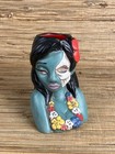Zombie Hula Girl Tiki Mug Maka Tiki Blue Girl 6  Tall Handmade In Italy New