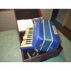 1950s Crucianelli Blue Children   s Accordion Italy W  Case     Broken Keys