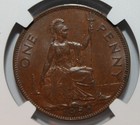 1950 Great Britain 1 Penny Ngc Au 58 Bn