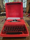 Remington Starfire Sperry Rand Portable Typewriter W  Case Red