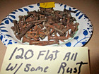 120-old Flat Head Steel Wood Screws  All With Some Rust  1 2 -1 1 2  Long  Lot 1