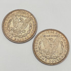 Two 1921 Us Morgan Dollar Coins 90  Silver