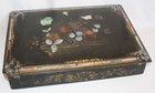 Victorian Mother Of Pearl Inlay Lacquar Slanted Travel Writing Lap Desk