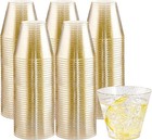 200pcs Gold Plastic Cups 9oz Gold Dust Plastic Cups For Party wedding reception