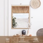 36 x28  Bathroom Mirror With Natural Wood Frame For Wall  Large Rectangle Van   