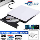 Slim External Cd Dvd Rw Drive Usb 3 0 Writer Burner Player White For Laptop Pc