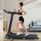 New 3hp Foldable 8  Incline Treadmill 10mph Quiet For Home W heart Rate Sensors