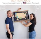 Xl Scratch Off Map Of The World With Flags 36 X 24 Easy To Frame Scratch Off