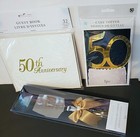 50th Wedding Anniversary Guest Book  Cake Server  Cake Top 3pc Set Victoria Lynn
