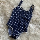 Catalina Vintage Girls Polka Dot Swimsuit Size 6x Bows Ruffled Trim Youth kids