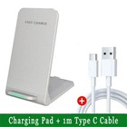 Wireless Fast Charger Charging Pad Stand Dock For Samsung Galaxy Iphone Phone