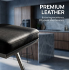 Modern Z-shaped Bar Stool Backless Pu Leather Counter Chair Stainless Steel Base