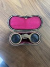 Antique French Opera Glasses Marchand Mother Of Pearl Paris W Case