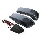 Hard Saddlebags Lids Speaker Cutout Gunship Gray For Harley Touring 2014 2024