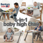 6-in-1 Convertible Baby Highchair  Booster Seat  Toddler Chair   Building Block 