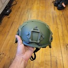 Mich Ballistic Helmet Level Iiia Large Od Green With Nvg Rails New Adjustable