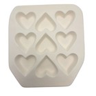 Nine Hearts 9 x 8 25  Future Form Glass Frit Casting Mold Fusing Usa Valentine s