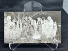 Vintage Photo Creepy Halloween 1920   s Witch Cauldron Mask Costumes Outdoor Photo