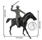 Bmc Classic Marx Civil War Cavalry - 16pc Charcoal Gray Plastic Figure Playset