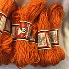 Aunt Lydia s Heavy Rug Yarn Vintage Lot Of 11 Skeins Tangerine 315 Orange