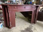   Antique Carved Sycamore Fireplace Mantel   90 5 X 96 5 42  Opening   Salvage