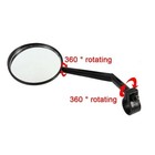 Bike Handlebar Mirror 2 Pack - Rotatable And Adjustable Wide Angle Rear View