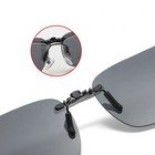 Klassnum Polarized Rimless Clip-on Sunglasses Uv400 Anti-glare Driving Unisex