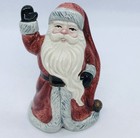 Vintage 1990 Fitz And Floyd Christmas Santa And Tree Salt And Pepper Shakers