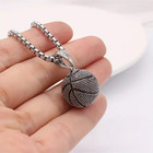 Fashion Jewelry Silver Basketball Pendant Necklace Chain 1pc New Gift Basketball