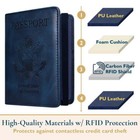 Slim Pu Leather Travel Rfid Blocking Passport Case Cover Wallet Id Card Holder