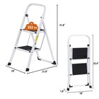 2 Step Ladder Folding Step Stool With Wide Anti-slip Pedal Convenient Handgrip