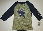 New Nike Dallas Cowboys Nfl Football Salute To Service Raglan Women s M T-shirt